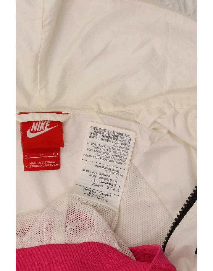 Nike Damen-Regenjacke mit Kapuze, UK 10, Größe S, Pink, Colourblock-Polyester