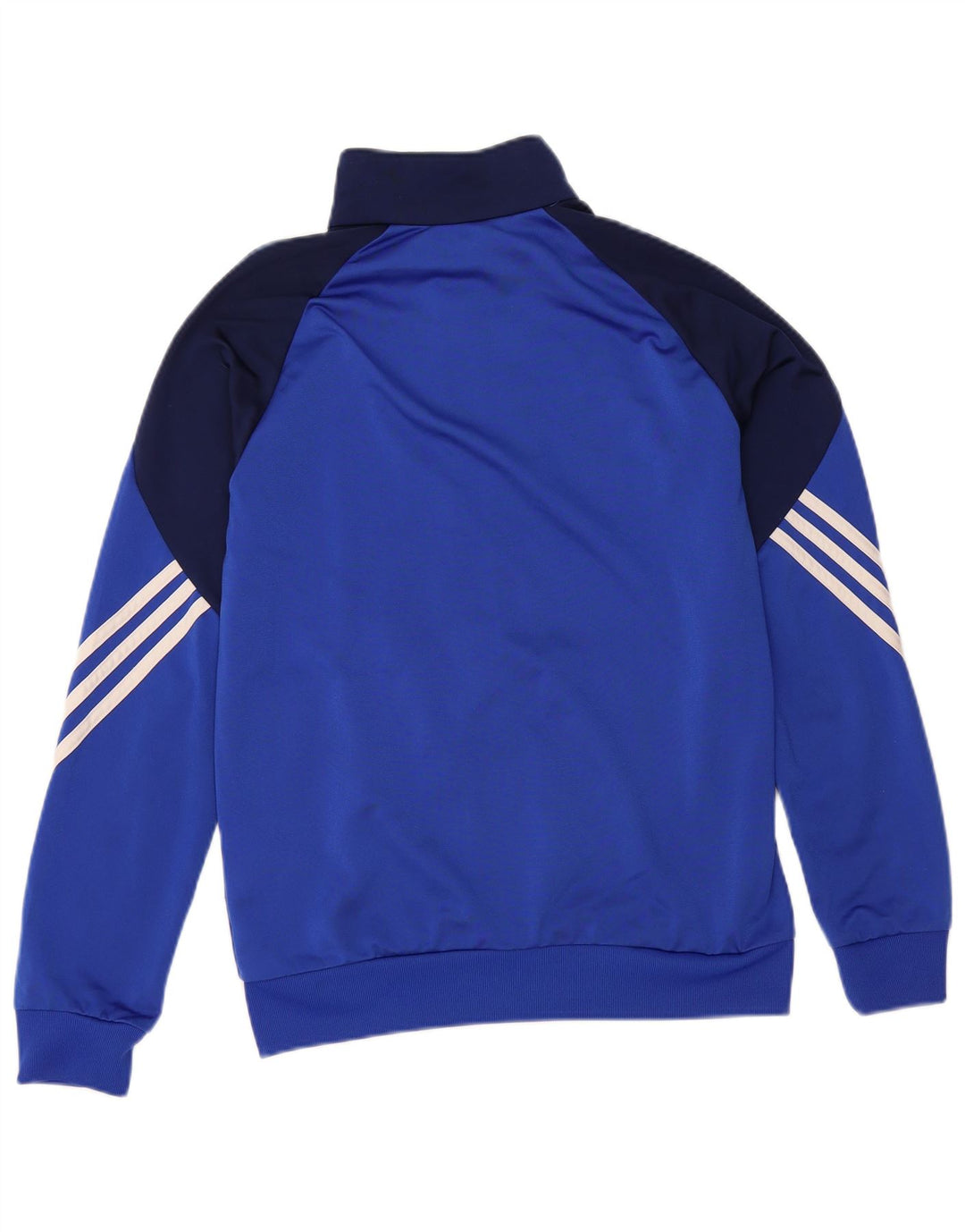 ADIDAS Jungen-Trainingsanzug-Top-Jacke, 13–14 Jahre, XL, blaues Farbblock-Polyester