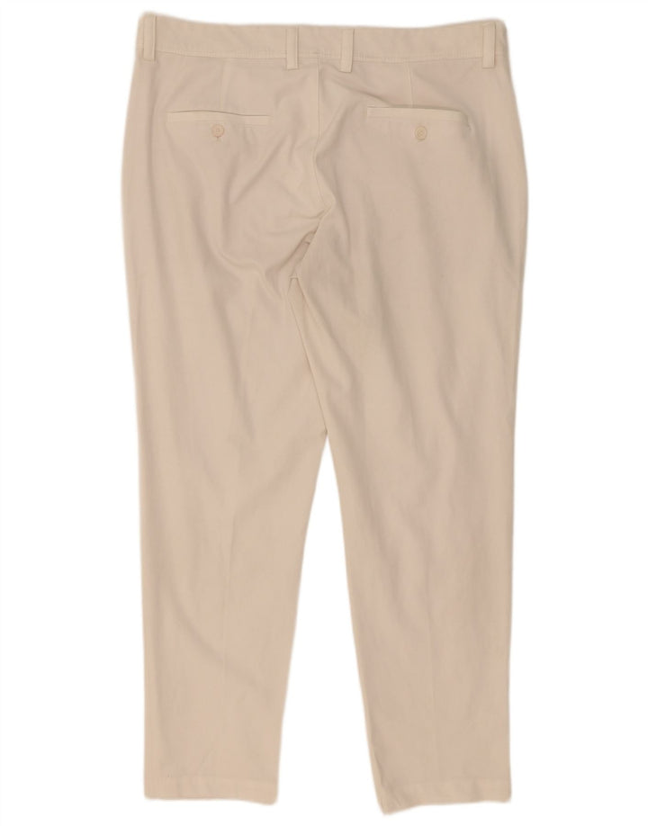 Zara Slim Chino-Hose für Herren, EU 44, Größe L, W34, L30, Weiß, Polyester