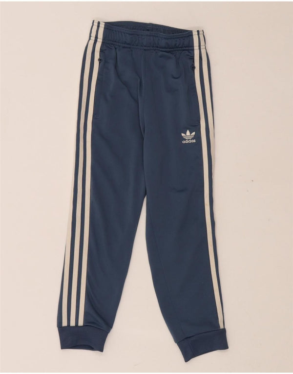 ADIDAS Jungen-Trainingshose, Jogginghose, 6–7 Jahre, blaues Polyester