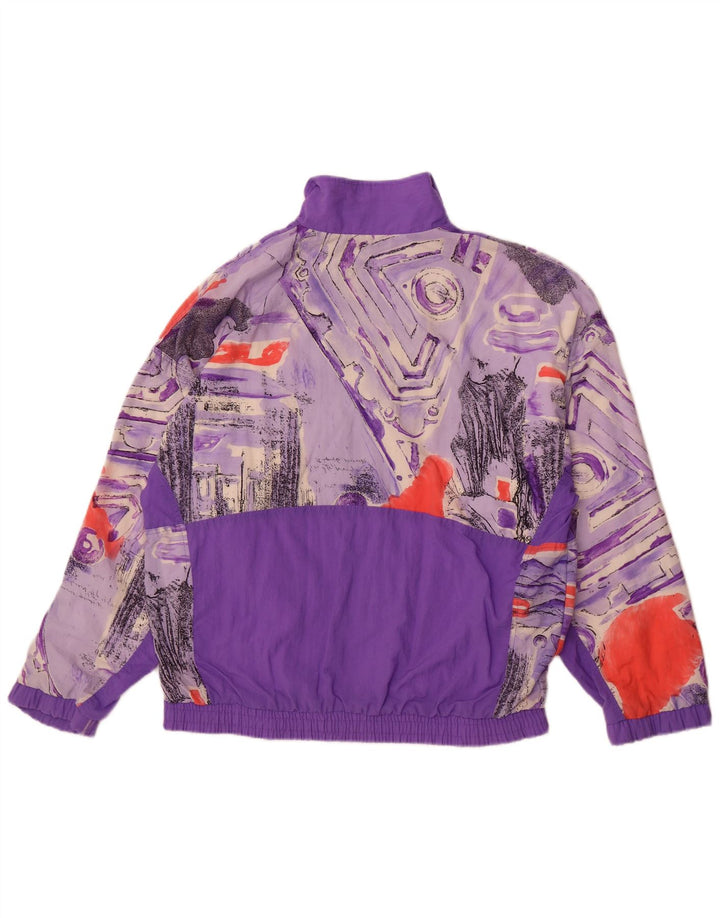 Active Herren-Trainingsanzug mit lockerer Passform, Oberteil, Jacke, klein, lila, geometrisch, Polyamid