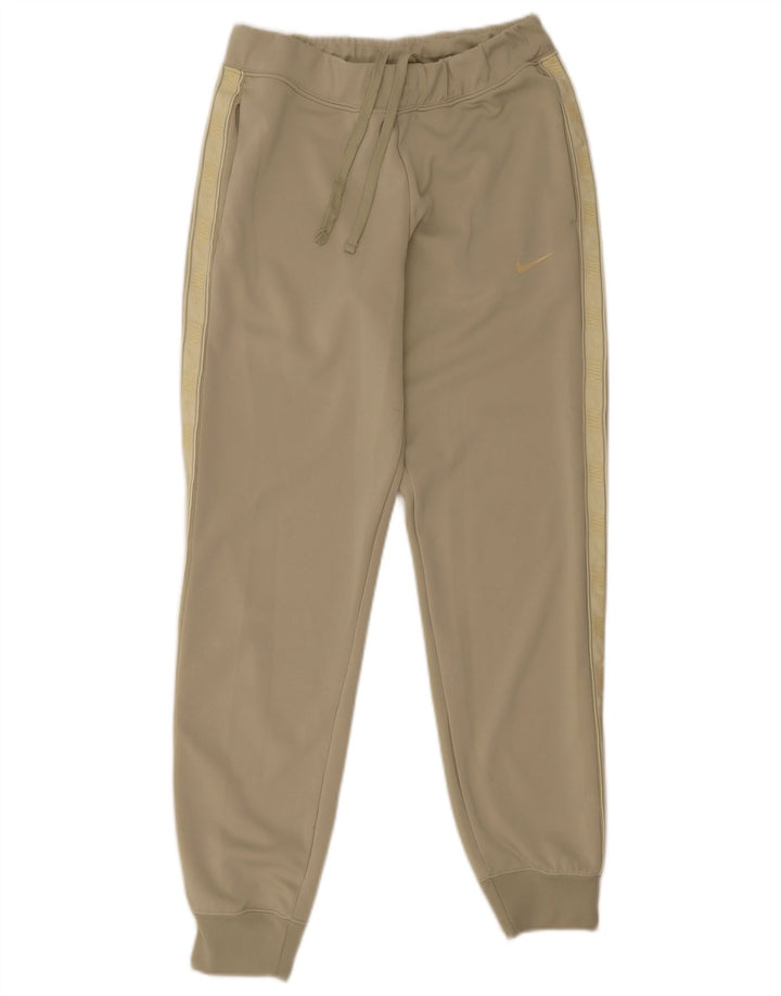 Nike Herren-Trainingshose, Jogginghose, klein, beige, Farbblock-Polyester