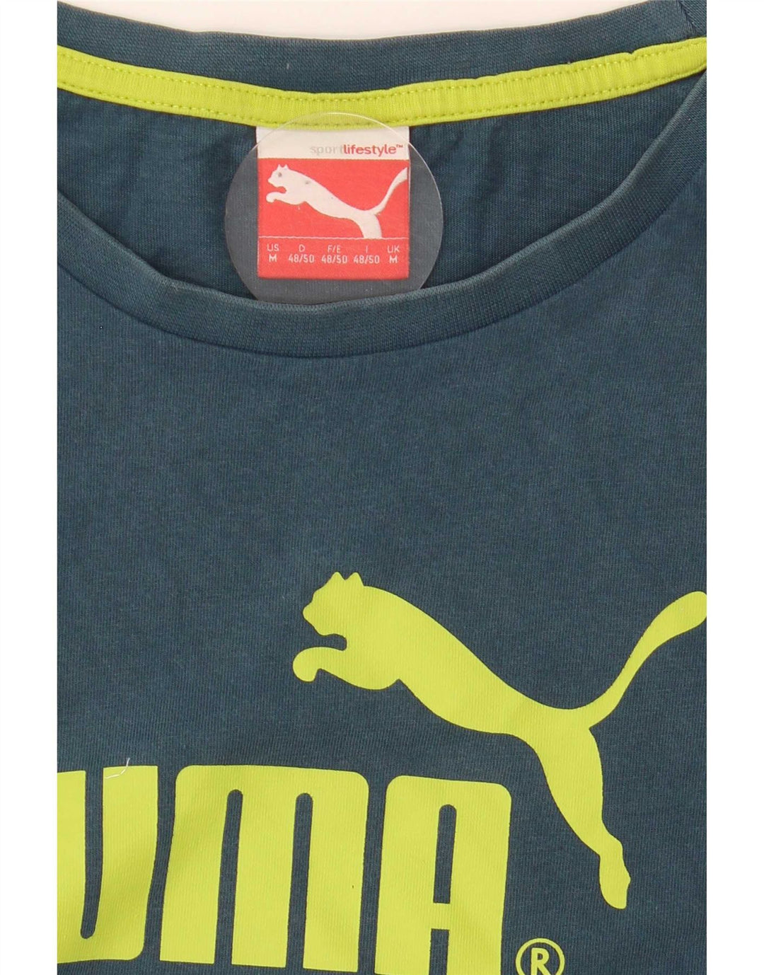 Puma Herren Grafik-T-Shirt-Oberteil Mittelblau