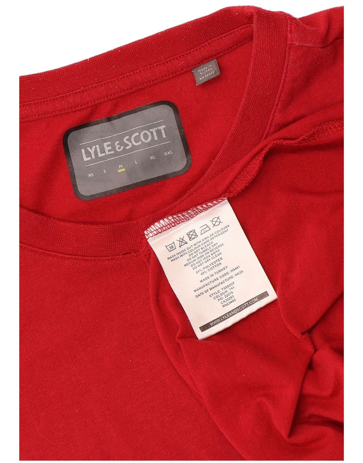 Lyle & Scott Herren T-Shirt Top Mittelrotes Polyester
