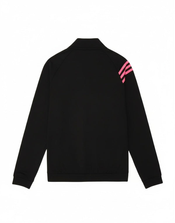 Adidas Mädchen Trainingsanzug Top Jacke 13-14 Jahre Schwarz Polyester Sport