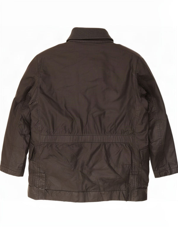 Hugo Boss Herrenjacke aus gewachster Baumwolle, UK 42 XL, Schwarz