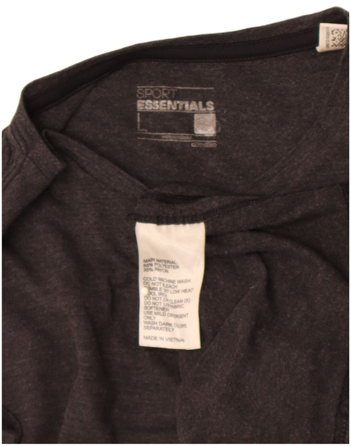 Adidas Herren Climalite T-Shirt Top Large Grau Polyester