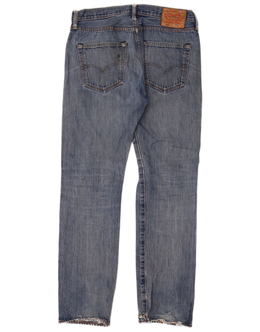 Levi's Herren 501 Distressed Straight Jeans W32 L32 Blaue Baumwolle