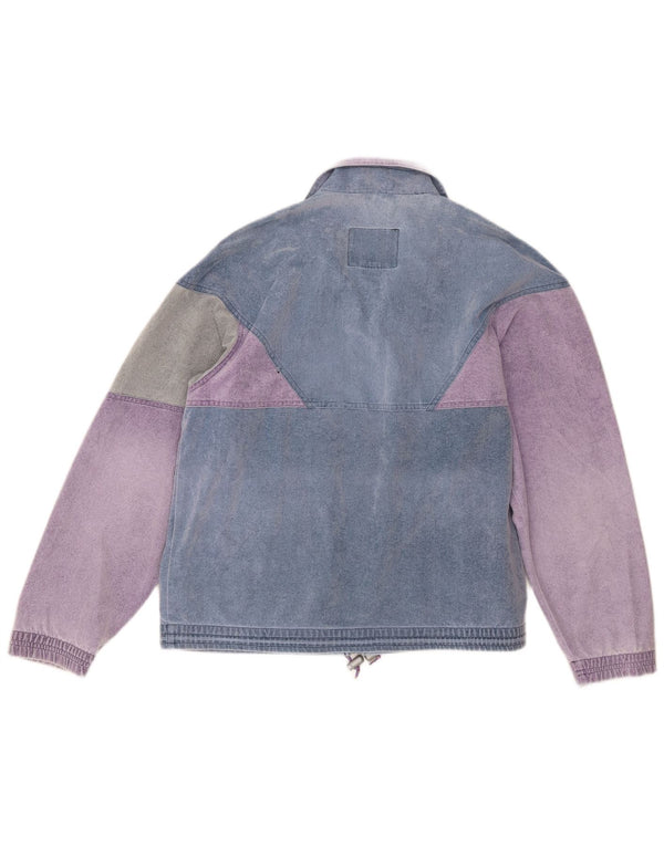 Great Escapes Damen Velours-Trainingsoberteil, Jacke, UK 18, XL, Blau, Farbblock