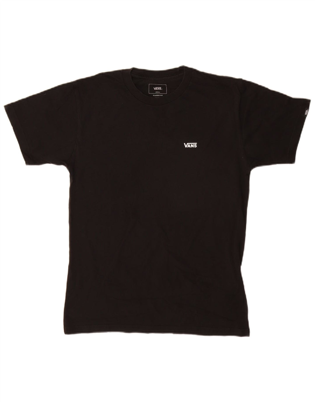 VANS Mens Classic Fit T-Shirt Top Small Black Cotton