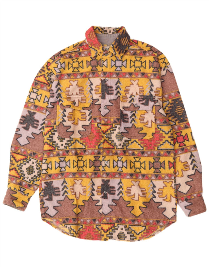 Sinful Herren-Fleece-Flanellhemd, groß, mehrfarbig, geometrisch