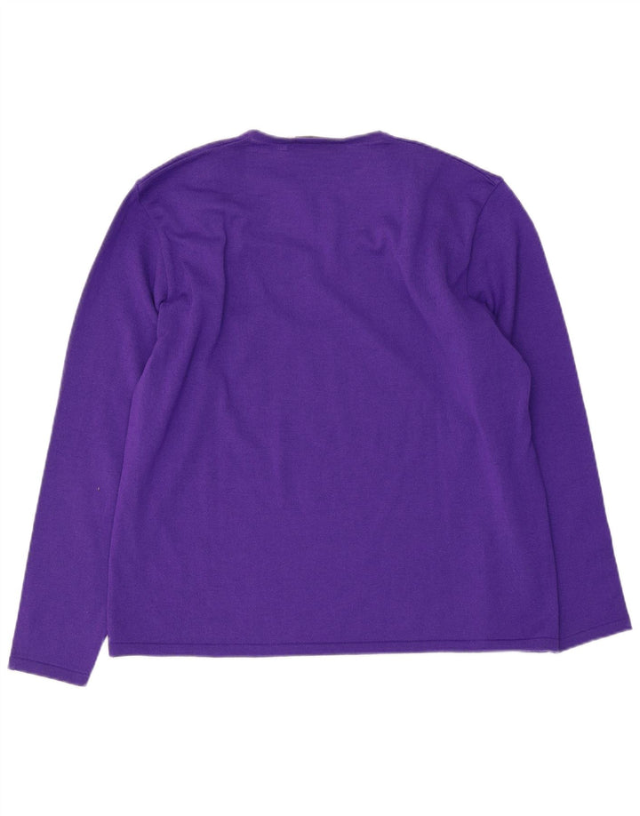 Marina Rinaldi Damen-Pullover mit quadratischem Ausschnitt, Größe 23, Mittelviolett