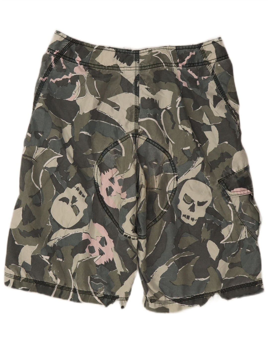 Hurley Herren Cargoshorts W30 Mittelgrünes Camouflage-Polyester