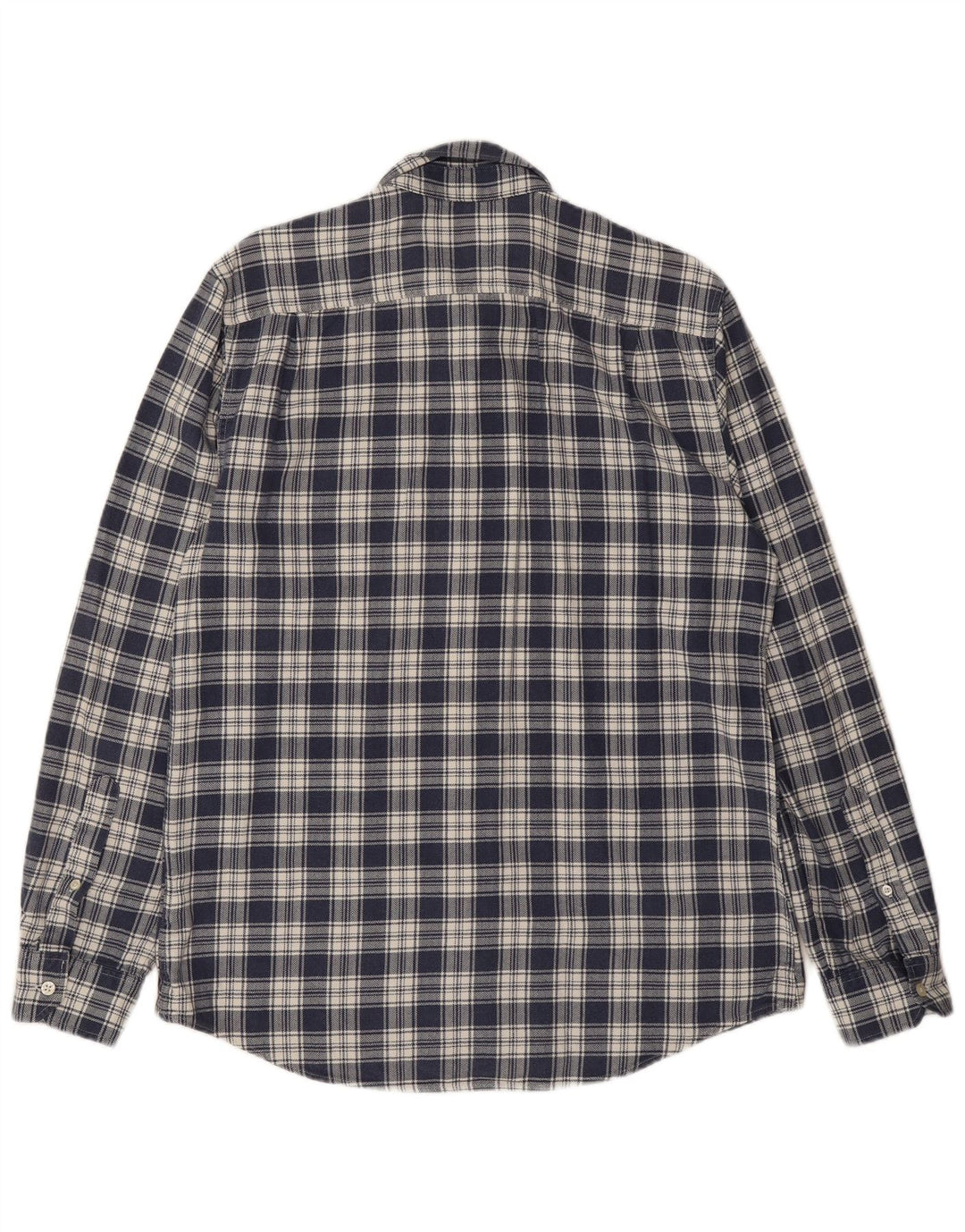 JACK WILLS Herren-Flanellhemd mit klassischer Passform, mittelmarineblau, kariert, Baumwolle