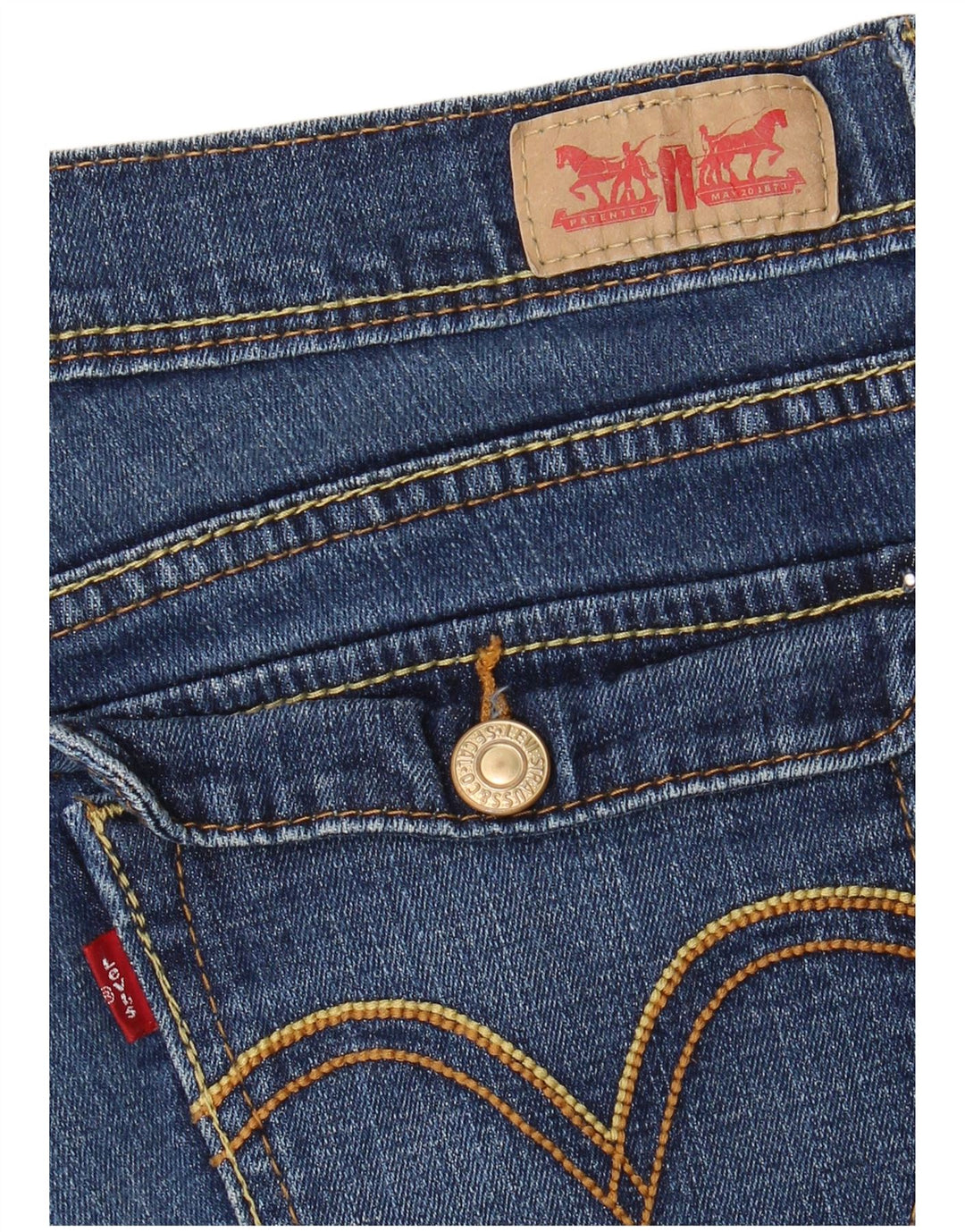 Levi's Damen 524 Super Low Slim Jeans W32 L31 Blau