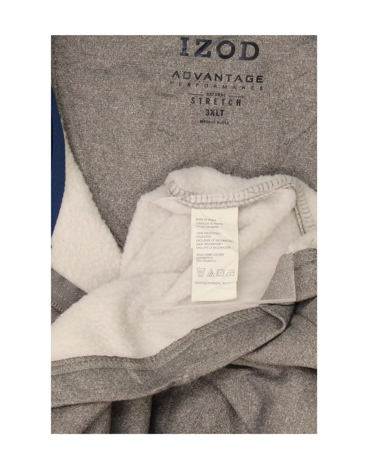 IZOD Mens Tall Sleeveless Tracksuit Top Jacket 3XL Grey Polyester Vintage Izod and Second-Hand Izod from Messina Hembry 