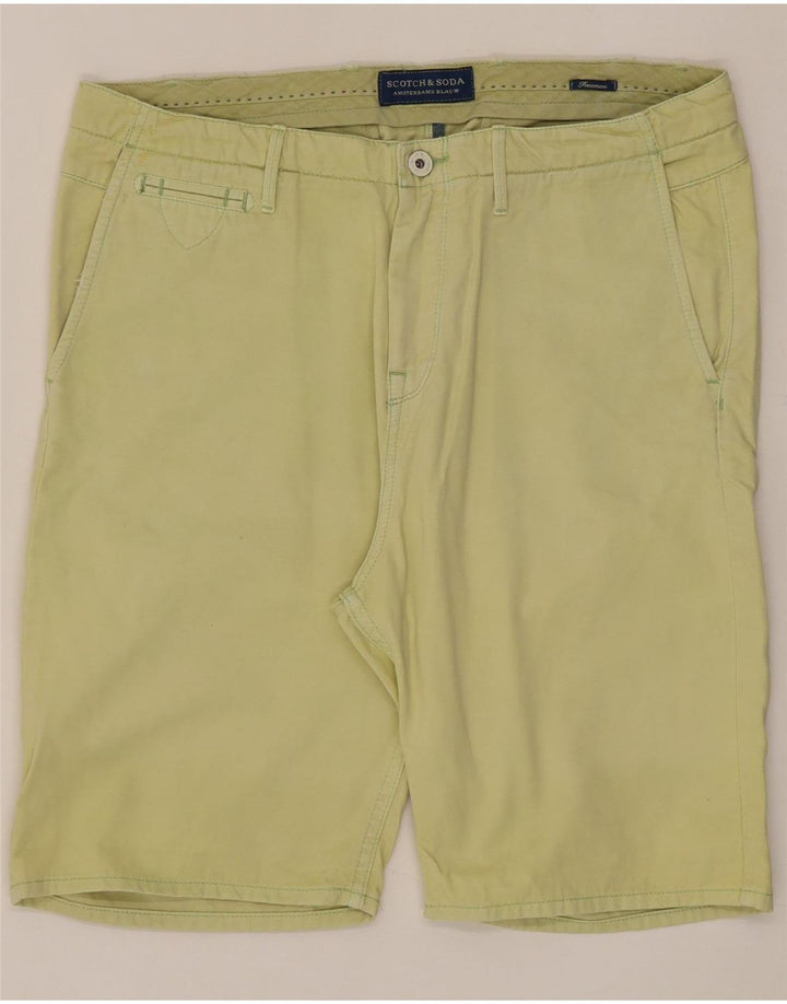 SCOTCH & SODA Mens Denim Shorts W33 Medium Green Cotton Vintage Scotch & Soda and Second-Hand Scotch & Soda from Messina Hembry 