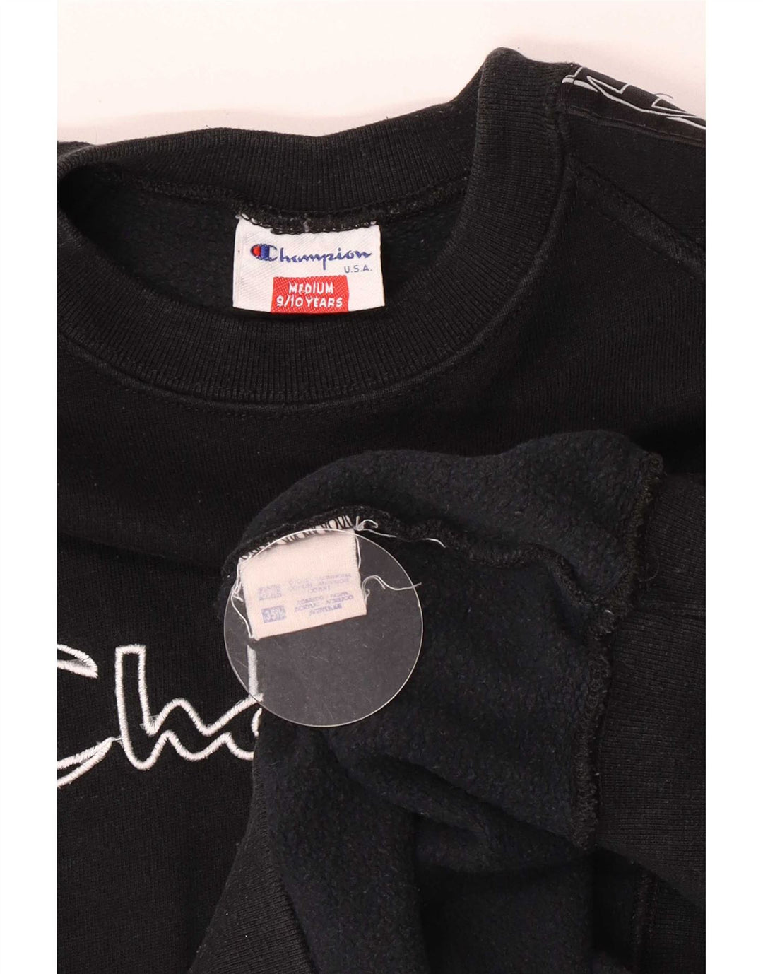 Champion Sweatshirt-Pullover mit Grafik für Jungen, 9–10 Jahre, Mittelschwarz, Farbblock