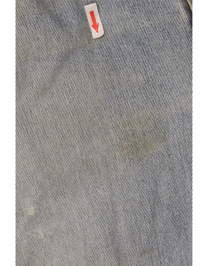Levi's Herren 505 Distressed Straight Jeans W34 L28 Blaue Baumwolle