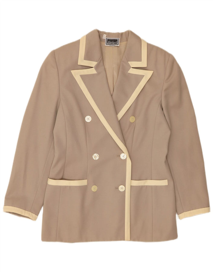 Luisa Spagnoli Damen Zweireihige Blazerjacke IT 42 Mittelbeige