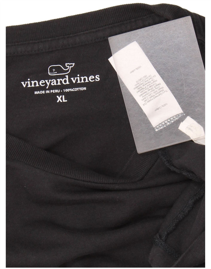 VINEYARD VINES Herren Graphic Top Langarm XL Schwarz Baumwolle