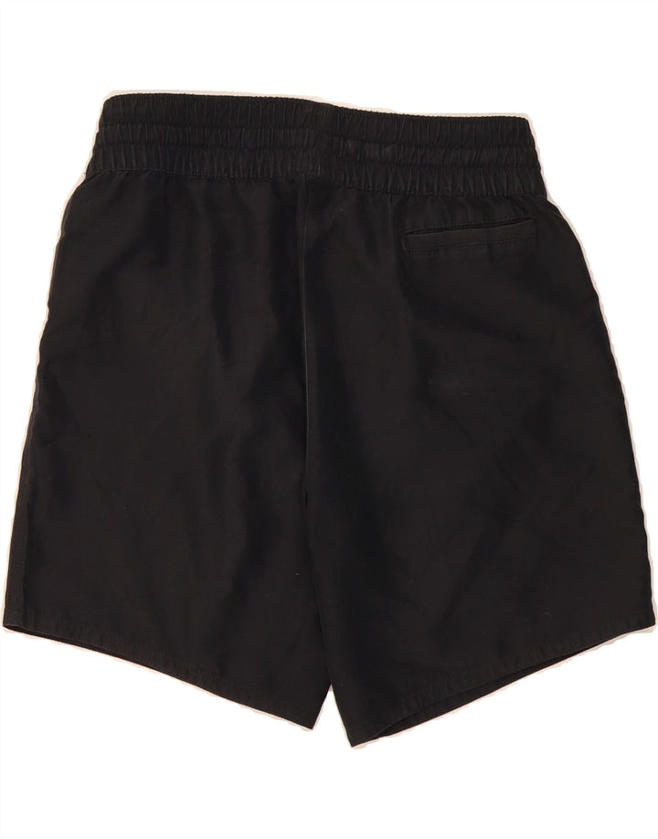 VINTAGE Womens Sport Shorts UK 14 Medium Black Polyester Vintage Vintage and Second-Hand Vintage from Messina Hembry 