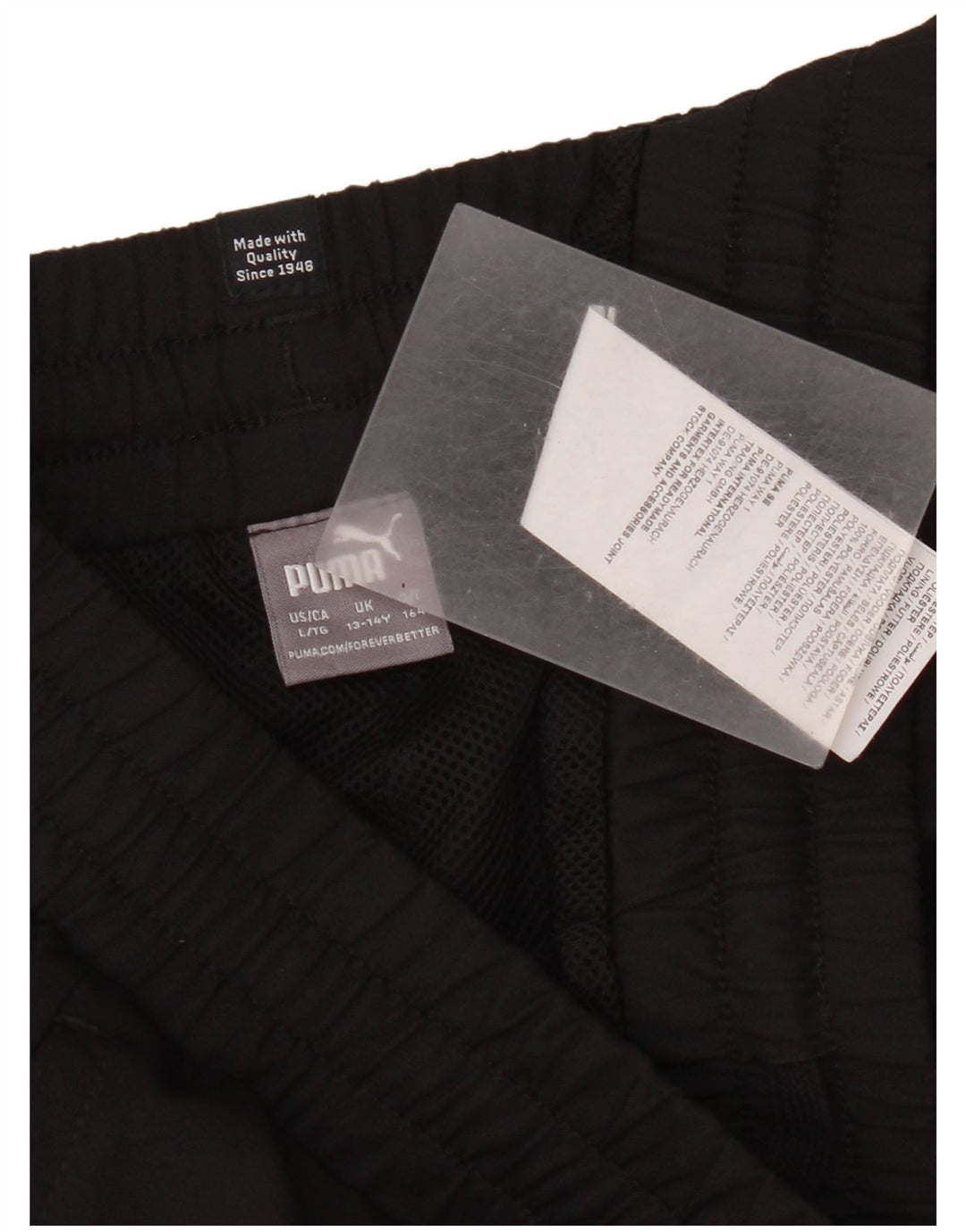 Puma Mädchen Sportshorts 13–14 Jahre, schwarzes Polyester