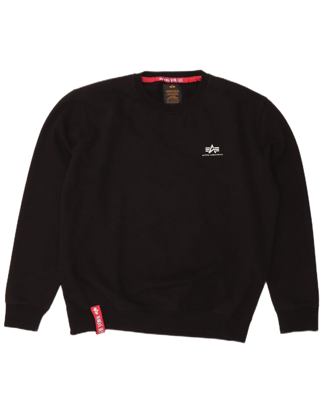 Alpha Industries Herren Sweatshirt Pullover 2XL Schwarz Baumwolle