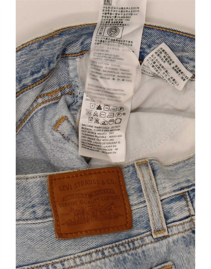 Levi's Damen Wedgie Straight Jeans W26 L28 Blaue Baumwolle