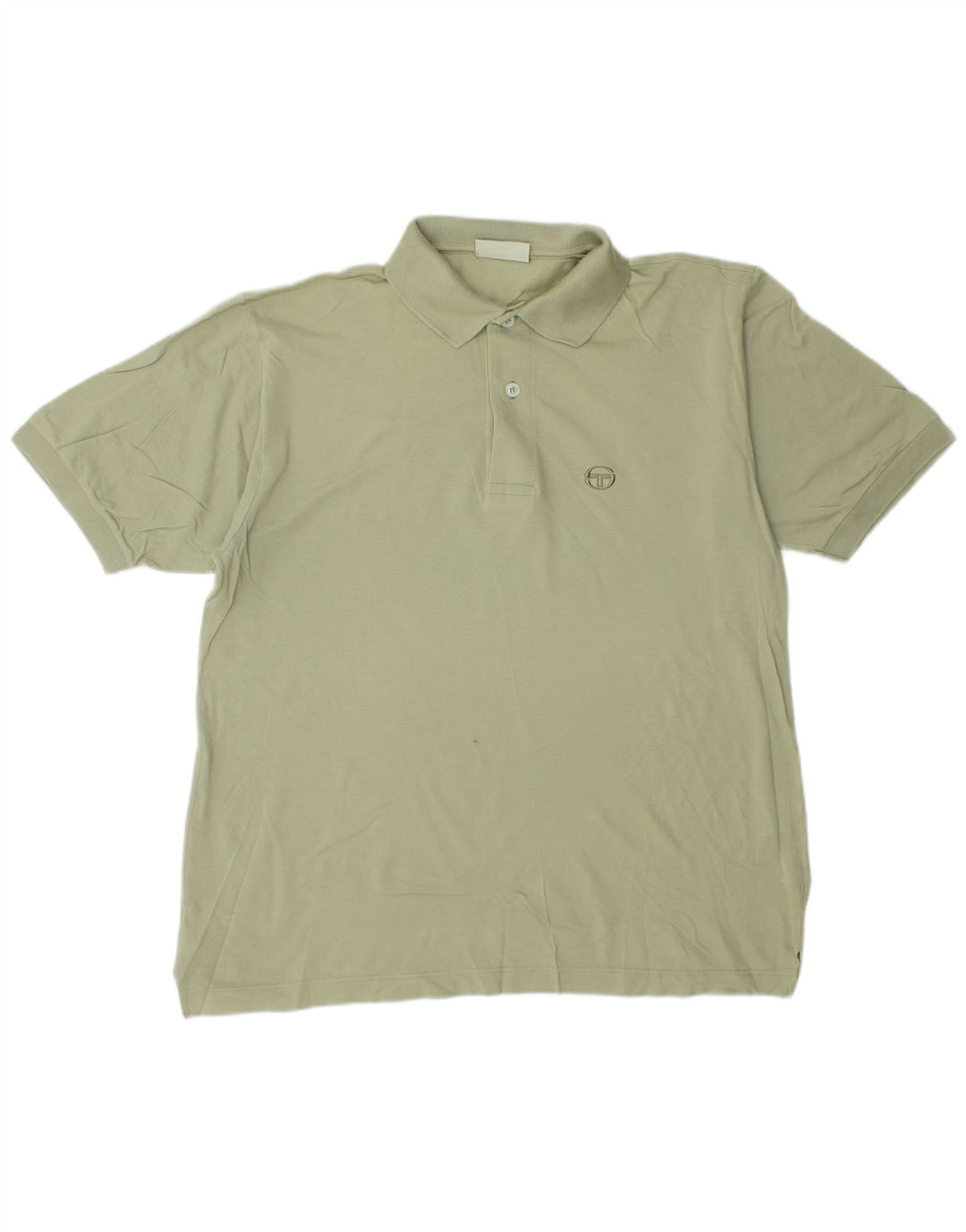 Sergio Tacchini Herren Poloshirt IT 48 Mittelgrüne Baumwolle
