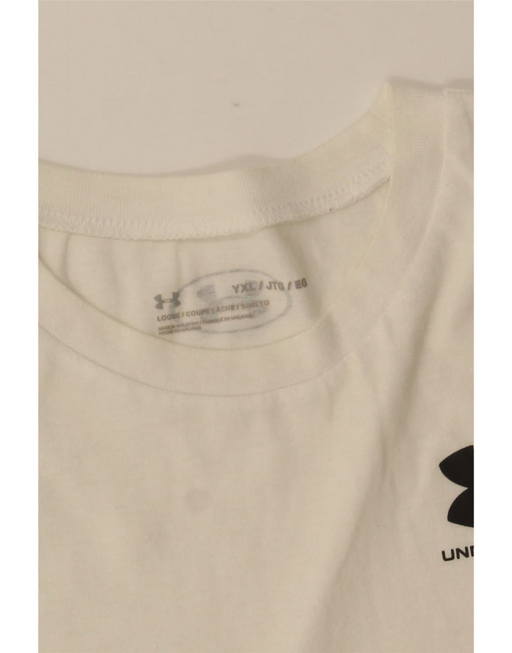 UNDER ARMOUR Jungen T-Shirt Top 13-14 Jahre XL Weiß