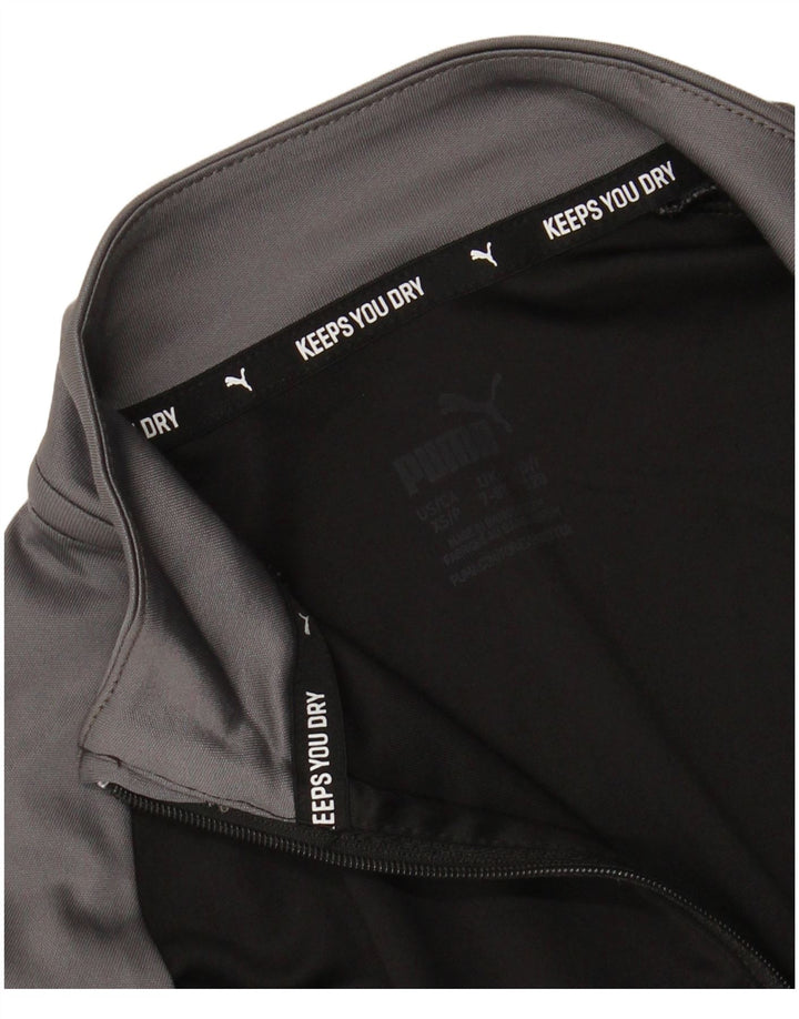 PUMA Jungen-Trainingsanzug mit grafischem Pullover, 7–8 Jahre, Schwarz, Farbblock