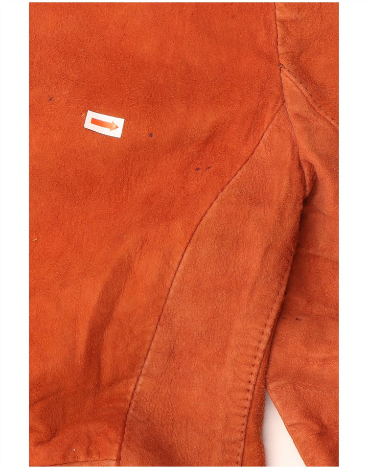 Vintage Damen Wildlederjacke IT 38 XS Orange