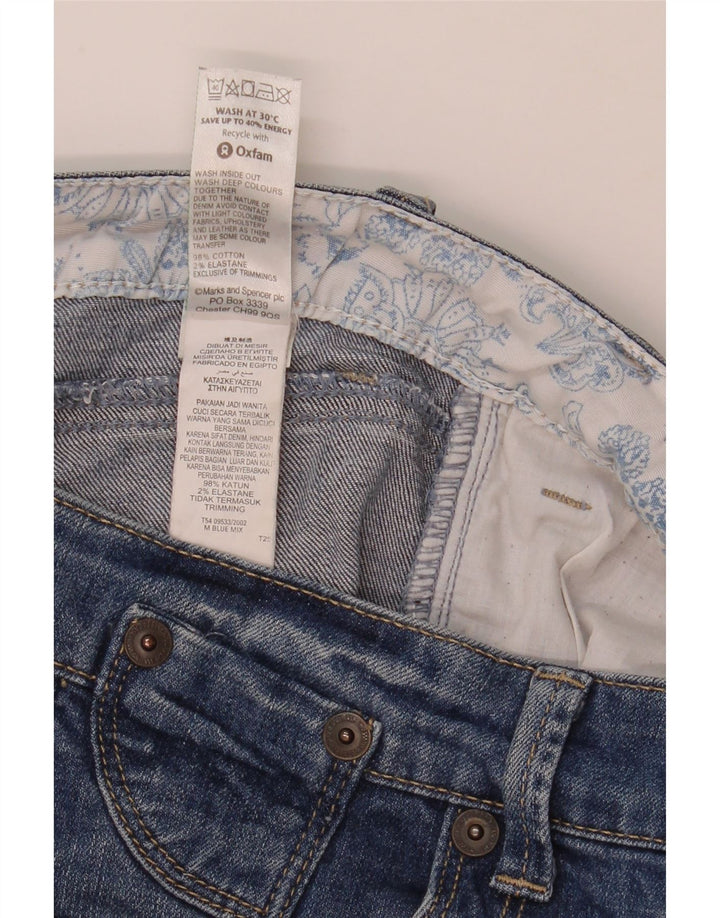 Marks & Spencer Herren Denim Shorts UK 12 Medium W32 Blaue Baumwolle