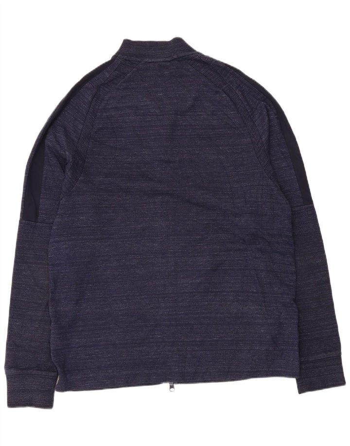 Nike Herren-Trainingsanzug-Oberteil aus mittelblauer, gefleckter Baumwolle