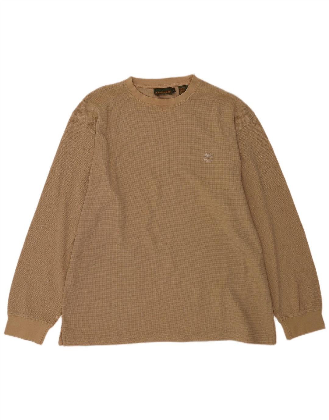 Timberland Herren-Top, langärmelig, groß, braune Baumwolle