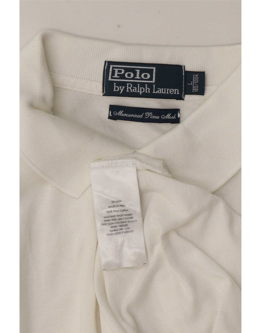 Polo Ralph Lauren Herrenhemd, groß, aus weißer Baumwolle