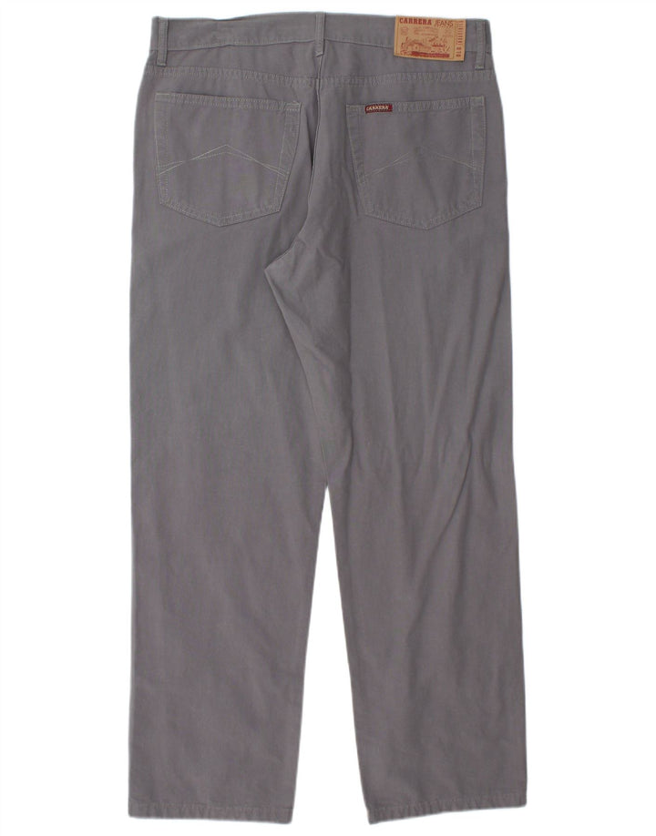CARRERA Herren gerade Freizeithose IT 52 XL W36 L29 Grau Baumwolle