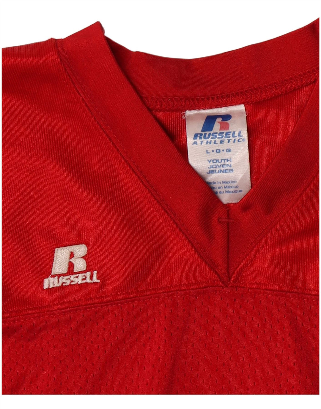 Russell Athletic Jungen-Jersey-Oberteil, 14–15 Jahre, groß, rotes Polyester