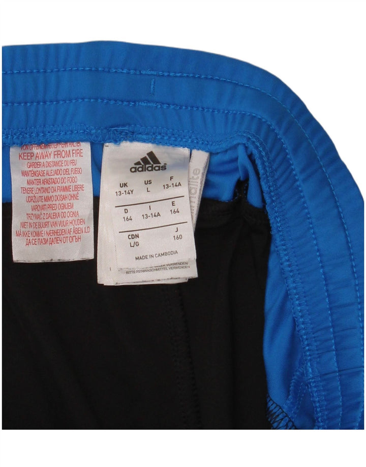Adidas Climalite Sportshorts für Jungen, 13–14 Jahre, schwarzes Colourblock-Polyester