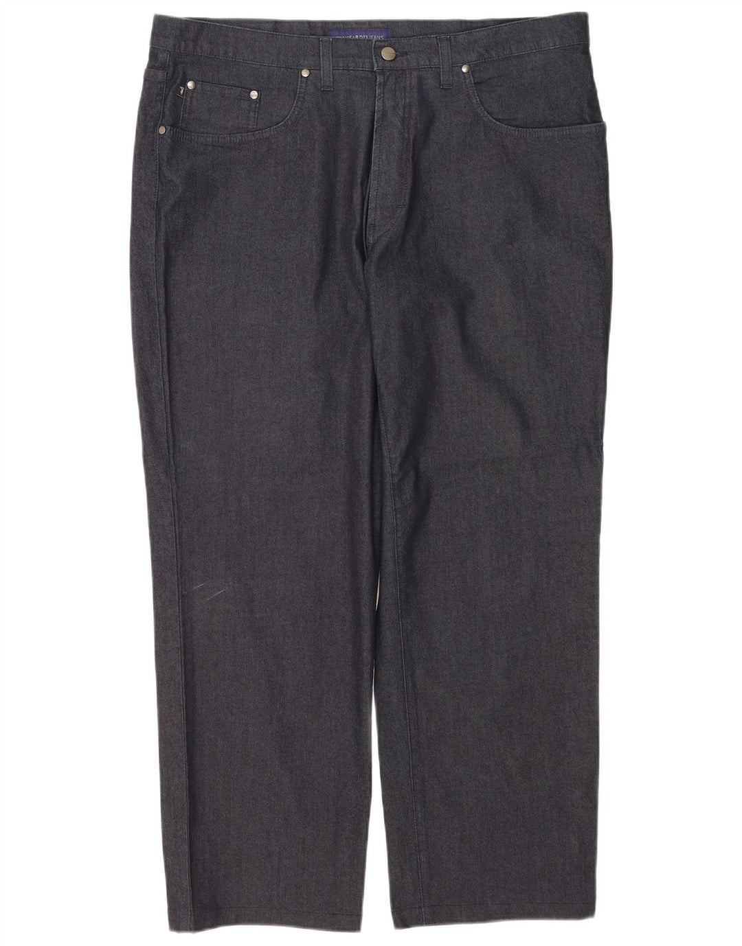 Trussardi Herren Straight Jeans W42 L30 Marineblaue Baumwolle