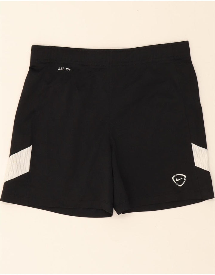 NIKE Womens Dri Fit Sport Shorts UK 14 Medium Black Colourblock Polyester Vintage Nike and Second-Hand Nike from Messina Hembry 