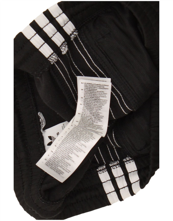Adidas Damen-Trainingshose UK 12 Mittelschwarzes Colourblock-Polyester