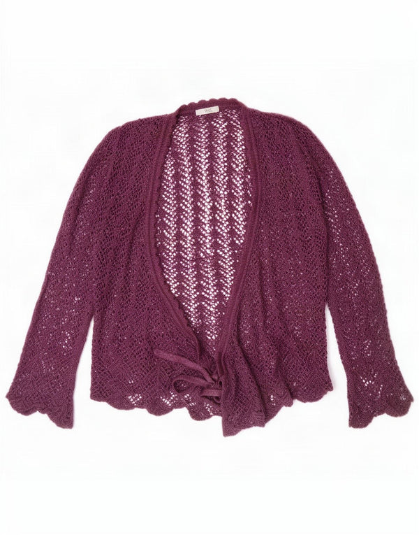 Marks & Spencer Damen-Strickjacke in Übergröße, Größe UK 10, Small Purple
