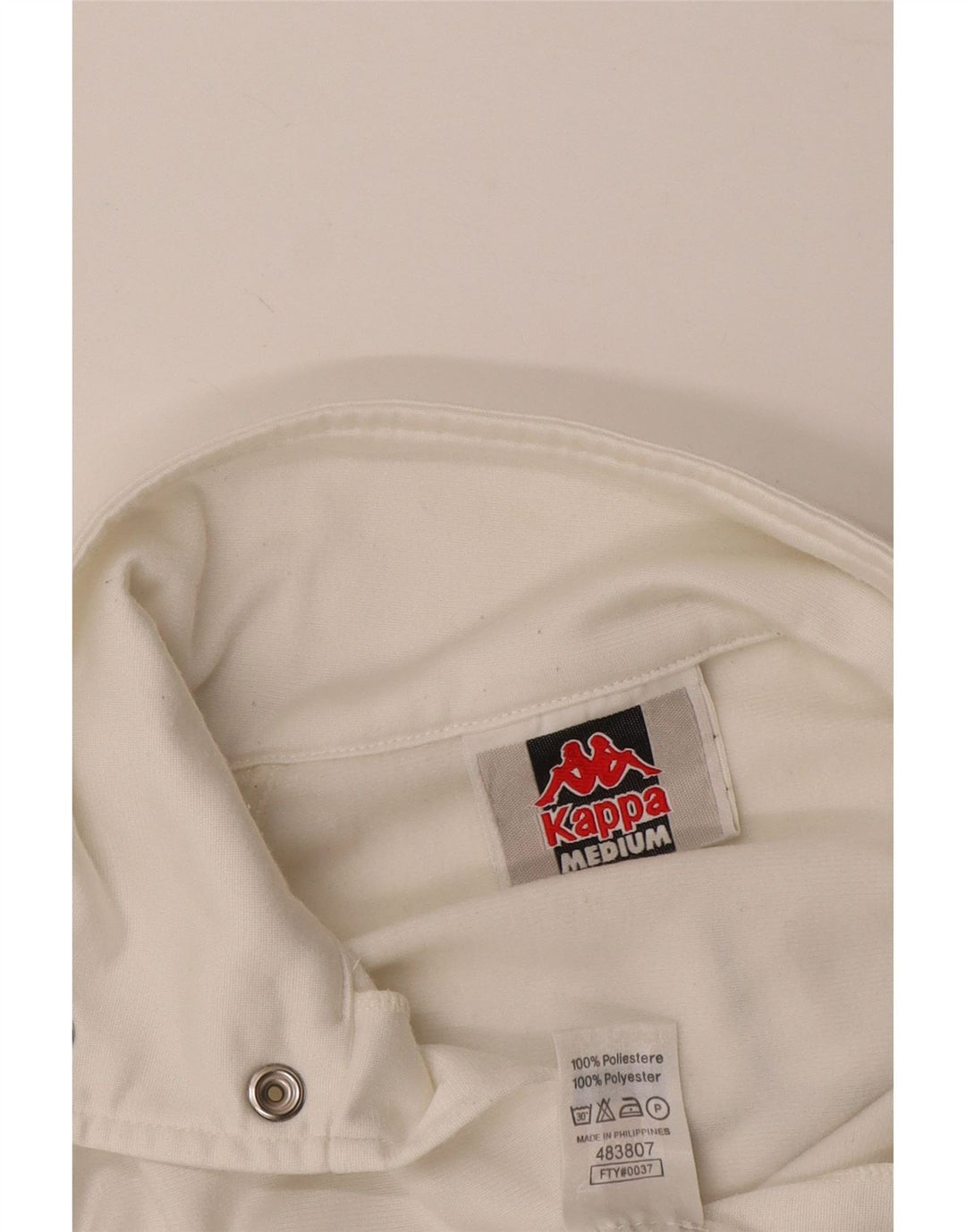 KAPPA Herren-Trainingsanzugoberteil mit Grafik, mittelweißes Farbblock-Polyester