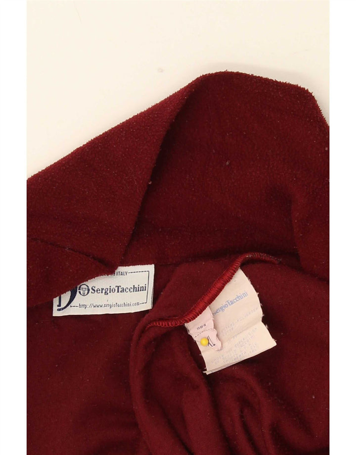 Sergio Tacchini Herren-Fleecepullover mit Reißverschluss, XL, kastanienbraunes Polyester