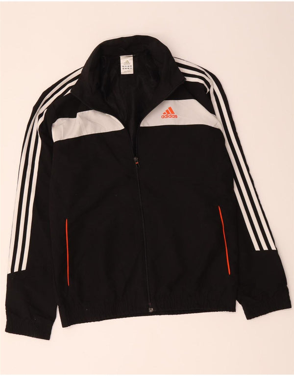 Adidas Herren-Trainingsanzugoberteil mit Grafik, UK, Größe 34/36, Größe S, Schwarz, Farbblock