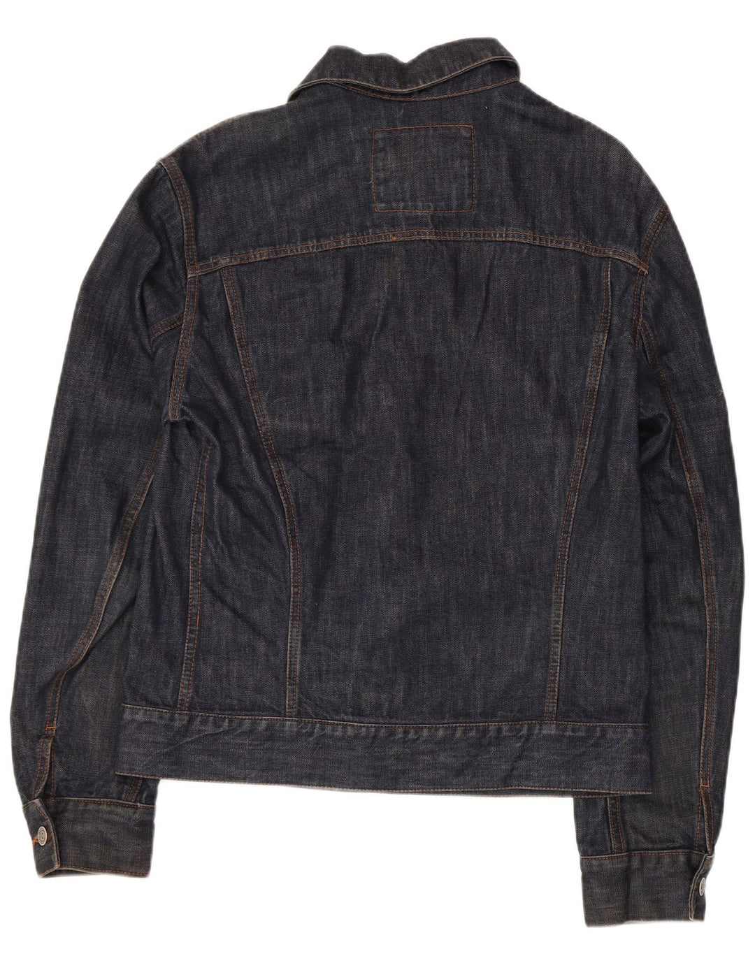 Zara Herren Jeansjacke UK 36 Small Marineblaue Baumwolle