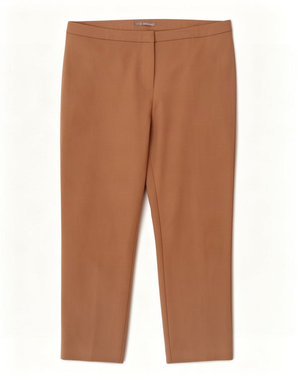 Marks & Spencer Damen Tapered Cropped-Hose UK 16 Large W34 L25 Beige