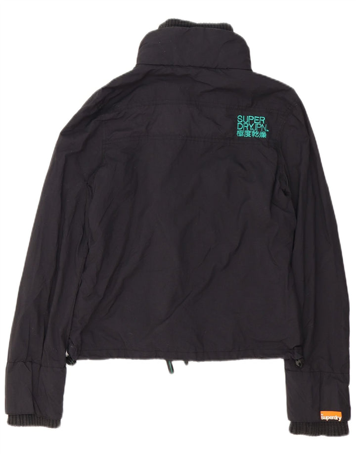 Superdry Damen Graphic Windjacke UK 10 Small Schwarz Polyester